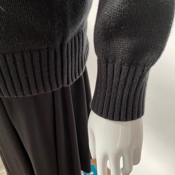 Chaps Blk Cotton Zip Sweater - sz 18/20 - Picture 9 of 10